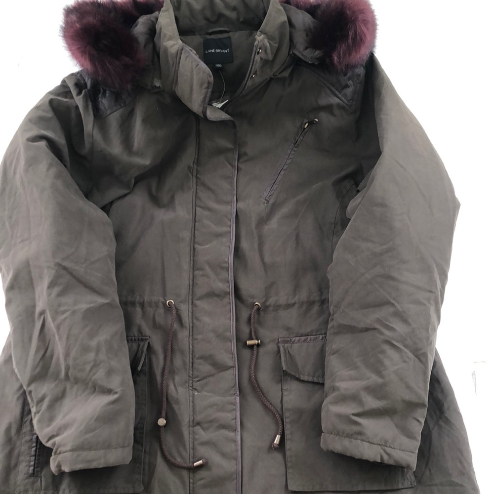 Lane Bryant Hooded Anorak Jacket Coat Sz 14/16